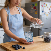 Gobelets à jus en verre à double paroi avec motif de fruits en forme de cœur, réutilisables, compatibles micro-ondes, pour la maison, les mariages, les hôtels, les bureaux, les voyages, les cadeaux