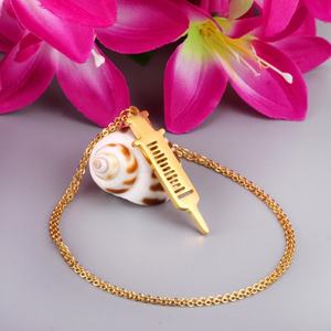 Collier tennis avec pendentif seringue médicale dorée pour femmes, infirmières/médecins, bijoux cadeau - Product Image 3