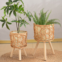 Keranjang Tanaman Anyaman Model Shandong 02310, Pot Bunga Balkon, Dekorasi Tanaman Pot Ruang Tamu, Rak Bunga