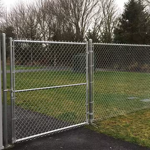 Clôture de sécurité en treillis métallique galvanisé à chaud, maille chaîne, hauteur de 6 pieds, facile à assembler, revêtement en PVC pour usage résidentiel - Product Image 4