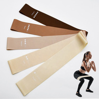 Ensemble de 5 mini-bandes de résistance en TPE avec logo personnalisé pour exercices de hanches et fessiers, accessoire de yoga et d'entraînement