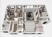Gabinetes de Cocina Modulares Modernos con Acabado Mate, Cocina Personalizada de Dos Tonos sin Tiradores con Isla Central de Piedra