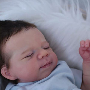 Muñeca <span class=keywords><strong>Reborn</strong></span> de Silicona Suave de 49 cm, Cuerpo de Tela, Realista al Tacto, <span class=keywords><strong>con</strong></span> Cabello, para Niñas, Juguetes para Niños - Product Image 3