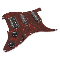Guitare électrique haut de gamme personnalisée Pickguard précâblé à 3 plis en écaille de tortue avec micros Alnico 5