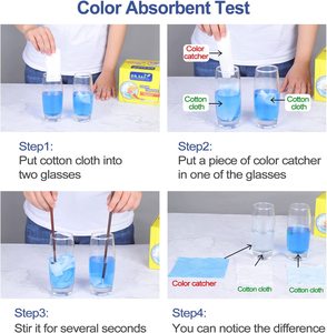 120Pcs Dr Dễ Dàng Nhà Máy Bán Buôn Màu Sắc Bắt Dùng Một Lần Hot Bán Giặt Cho Màu Sắc Bắt Tấm - Product Image 6