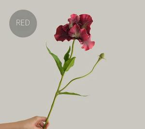 BF-IR01 Fleurs artificielles <span class=keywords><strong>iris</strong></span> violettes faites à la main de haute qualité, toucher réel en latex PU, pour la Fête des Mères et la décoration intérieure - Product Image 6