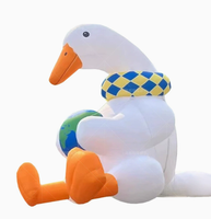 Modèle de canard gonflable géant multicolore pour la publicité, ballon animal de plus de 3,6 m de haut en tissu Oxford, installation facile, décoration pour événement