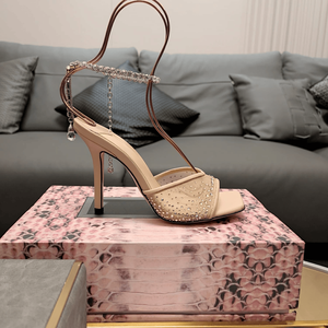 Jimmy High Quality Fashionable Women'S High Heels Mesh Diamond Decoration Breathable Rear Air Diamond Decoration Elegant Chooing - Product Image 4