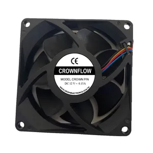 CROWNFLOW Dc Cooling Fan 80x80x25mm 12v 24v Blower Fan