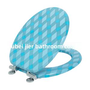 Venta caliente MDF cubierta de asiento de <span class=keywords><strong>inodoro</strong></span> de madera maciza con diseño moderno personalizable UF Material de baño <span class=keywords><strong>tapa</strong></span> de caída lenta para <span class=keywords><strong>Amazon</strong></span> - Product Image 3