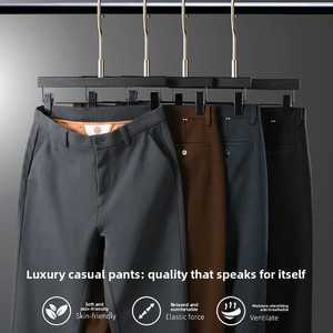 <span class=keywords><strong>Pantalon</strong></span> décontracté pour <span class=keywords><strong>homme</strong></span> de haute qualité, coupe slim droite, couleur unie, <span class=keywords><strong>pantalon</strong></span> de costume long <span class=keywords><strong>avec</strong></span> poches, pour le bureau, élégant - Product Image 4