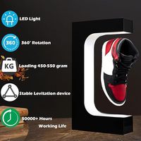 Support d'affichage magnétique à lumière LED en lévitation pour chaussures, étagère rotative en acrylique pour baskets, support flottant pour spinning Yeezys Jordans