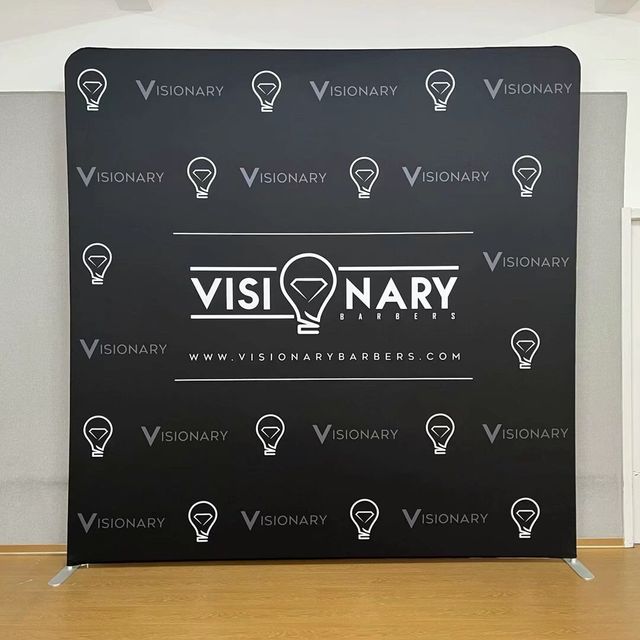 8x8ft 10x8ft Custom Backdrop Double Sided Printing Tension Fabric Photo Booth Backdrop Background for Photography Wall Booth
