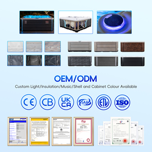 Moderno 6 personas al aire libre bañera de hidromasaje SPA <span class=keywords><strong>Balboa</strong></span> WiFi SISTEMA DE Control de teléfono blanco acrílico Bluetooth música incluido escurridor para hoteles - Product Image 4