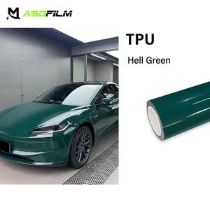 Film de protection automobile ASDFilm en vinyle TPU vert brillant, auto-cicatrisant, hydrophobe, résistant aux intempéries, facile à décoller et à nettoyer - Product Image 1