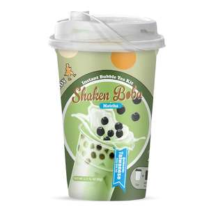 Té de burbujas orgánico con sabor a matcha, listo para beber, juego de 3 tazas - Product Image 2