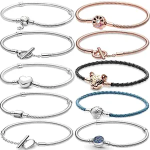 Joyería personalizada para mujer, brazaletes de cadena de cuentas personalizadas, Plata de Ley 2021, joyería al por mayor, 925