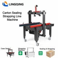 Scelleuse de cartons automatique F4 avec écran tactile PLC, scelleuse de cartons W150-500mm sans réglage manuel pour ligne d'emballage