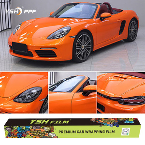 Film de changement de couleur de voiture YSH en PET, épaisseur 7,5 mil, anti-rayures, auto-adhésif, multicolores, <span class=keywords><strong>logo</strong></span> personnalisé pour peinture de carrosserie - Product Image 1