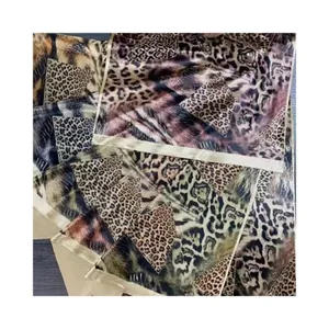 Hot sell silky autumn and winter tiger skin paper printed with border metallic suitable for lady fashion korea velvet