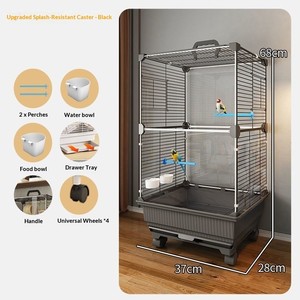 Gaiola Grande de Luxo para Pássaros, Branca, Personalizada, com Rodas, para Exterior, em Ferro Ecológico, para Papagaios - Oferta Imperdível - Product Image 1