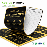 Autocollant personnalisé double face pour carte de service automobile, dorure à chaud, protection, impression d'étiquettes en vinyle automobile, vente en gros en vrac