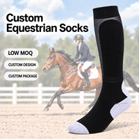 Chaussettes d'équitation techniques rembourrées, respirantes, renforcées, durables, avec logo personnalisé en couleur