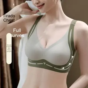 No Steel Ring Bralette Wireless <strong>Lilt</strong> Traceless Bra Large Chest Push-up Bras Anti-sagging Sleeping Women's Bra for Women Seamless - Product Image 2