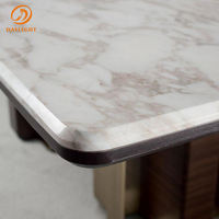 Ensemble table à manger ronde de luxe 12 places en marbre design en métal