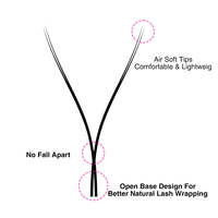 Extensiones de Pestañas TDANCE Wrapping YY Volume Lashes, Extensiones de Pestañas Yy que Hacen que las Extensiones de Pestañas Sea Más Seguras y Ahorran Tiempo para los Artistas de Pestañas
