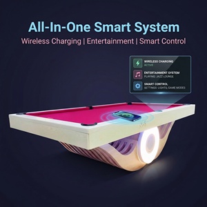 Table de <span class=keywords><strong>billard</strong></span> moderne de luxe personnalisable en bois massif de 9 pieds avec forme arc-en-ciel, multifonctionnelle, en ardoise, pour snooker et <span class=keywords><strong>billard</strong></span> - Product Image 5