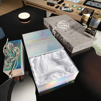 Boîte cadeau de luxe haut de gamme, boîte d'emballage personnalisable, plusieurs couleurs disponibles, boîte en carton dur spécifique au mariage