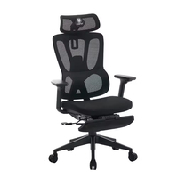 Chaise de bureau de direction ergonomique de luxe à dossier haut, grande taille, en maille, réglable en hauteur, avec repose-pieds, pour usage domestique (vente en gros)