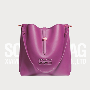 Abito sochic grigio scuro <span class=keywords><strong>borsa</strong></span> a secchiello media da <span class=keywords><strong>donna</strong></span> <span class=keywords><strong>borsa</strong></span> personalizzata in pelle di lusso Casual borsetta a tracolla Vintage - Product Image 4