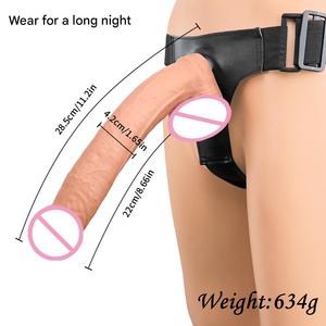 Wearable Adulto Lifelike Dildo Harness Soft Meat Masturbador Acessório para Safer Sex - Product Image 5