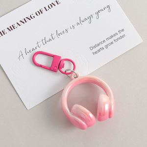 Ins-style Sweet and Cool 3D Earphone Keychain Door Hanger Pendant - Product Image 2