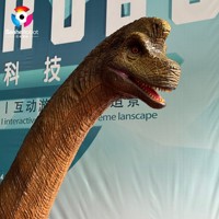 Modèle de dinosaure Brachiosaurus réaliste avec cou animatronique, taille réelle, pour exposition dans les parcs à thème et les musées