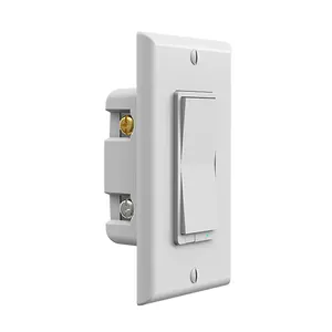 Interruptor inteligente de 3 vias com Wi-Fi certificado pela ETL FCC, dimmer de pólo único, interruptor de luz de parede 120V 15A, para automação doméstica inteligente, Tuya Smart Life