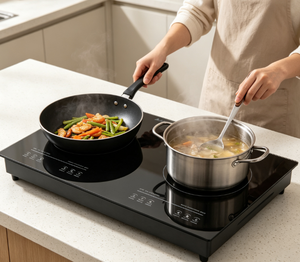 Cuisinière électromagnétique à double brûleur de qualité B, 4000-4999W, micro-panneau, étanche, économie d'énergie, chauffage rapide, <span class=keywords><strong>appareil</strong></span> de cuisson tactile - Product Image 3