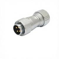Connecteur de câble mâle P20 à coque métallique, connecteur de conduit flexible 3/8 ", prise d'aviation étanche à 2-12 broches pour machines, éclairage LED
