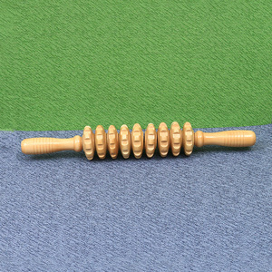 Masseur à rouleaux manuel en bambou naturel à 9 rouleaux pour le cou, le corps et le dos – <span class=keywords><strong>Prix</strong></span> de gros - Product Image 4