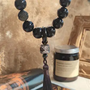 Geili Wholesale Beads Obsidian Agate Bead Rosary Tasbeeh Chapelet Muslim Rosary Male And Female Rosary Beads