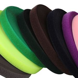 Bande auto-agrippante réutilisable en nylon, sangle auto-agrippante personnalisée, boucle et crochet autocollants pour chaussures, sacs, vêtements, 280 couleurs disponibles - Product Image 1