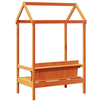 Bancs en bois modernes avec toit, sièges intérieurs/extérieurs pour salon/patio/jardin, design à lattes durable