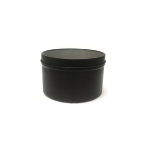 Boîtes à bougies en métal rondes noires personnalisées, contenants pour bougies de 4 à 8 oz, petites boîtes à bougies vides - Product Image 3