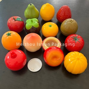 Bonita fruta limón melocotón calabaza forma ojo cara Cuerpo crema tarro bote bálsamo labial contenedor vacío labio exfoliante cosmético embalaje 30g - Product Image 1