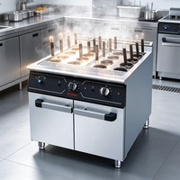 Chaudière de cuisson professionnelle JUSTA en acier inoxydable, double combustible (gaz naturel et propane), pour pâtes et nouilles, avec support de cabinet, pour restaurant rapide