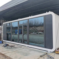 Maison capsule en acier préfabriquée sur mesure, conteneur de stockage hors réseau, maisons modulaires préfabriquées de 20 pieds, mini-maison, appartement extérieur