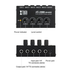 XTUGA MH400 4-Channel Mini Mixer Console USB Audio <strong>Interface</strong> Sound Card for <strong>PC</strong> Phone Home <strong>Recording</strong> - Product Image 2