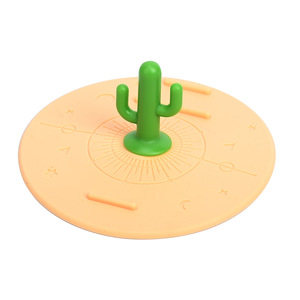 Couvercle de tasse en silicone ZYB317, universel, anti-poussière, anti-fuite, pour tasses en verre et en céramique, orange, bleu, rose - Product Image 4